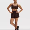 Aktives Crop-Top mit Racerback im Leopardenmuster Aktives Crop-Top mit Racerback im Leopardenmuster
