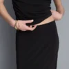 Asymmetrischer Midi-Rock aus Jersey Asymmetrischer Midi-Rock aus Jersey
