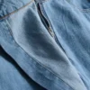 Asymmetrischer Wickelrock aus Baumwoll-Denim