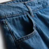 Asymmetrischer Wickelrock aus Baumwoll-Denim