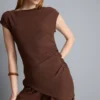 Asymmetrisches Crinkle-Top Asymmetrisches Crinkle-Top