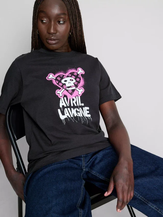 Avril Lavigne Grafik-T-Shirt aus Baumwolle Avril Lavigne Grafik-T-Shirt aus Baumwolle