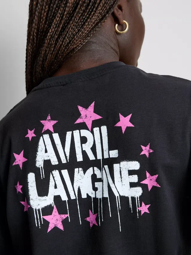 Avril Lavigne Grafik-T-Shirt aus Baumwolle Avril Lavigne Grafik-T-Shirt aus Baumwolle