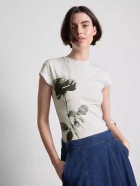 Baby-T-Shirt aus Baumwolle mit Blumendruck