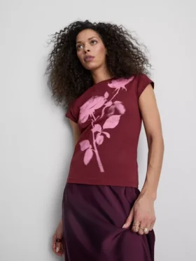 Baby-T-Shirt aus Baumwolle mit Blumendruck