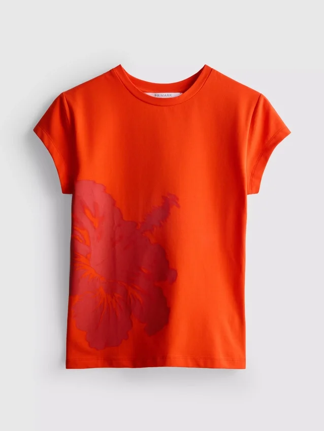 Baby-T-Shirt aus Baumwolle mit Blumendruck Baby-T-Shirt aus Baumwolle mit Blumendruck