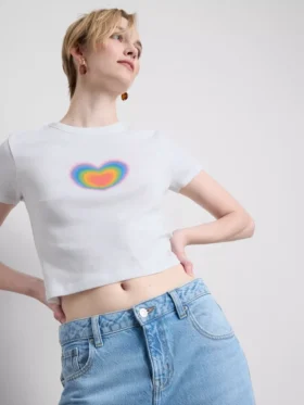 Baby-T-Shirt „Pride Heart“ mit hohem Baumwollanteil