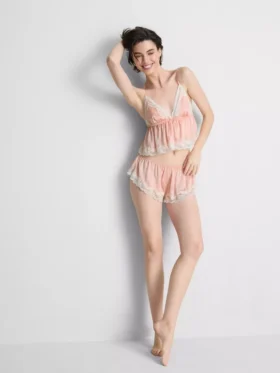 Babydoll-Bralette aus Satin und Spitze für die Braut
