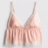Babydoll-Bralette aus Satin und Spitze für die Braut Babydoll-Bralette aus Satin und Spitze für die Braut