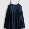 Babydoll-Minikleid aus Baumwoll-Denim Babydoll-Minikleid aus Baumwoll-Denim