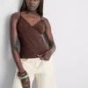 Babydoll-Top mit V-Ausschnitt Babydoll-Top mit V-Ausschnitt