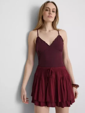 Babydoll-Top mit V-Ausschnitt