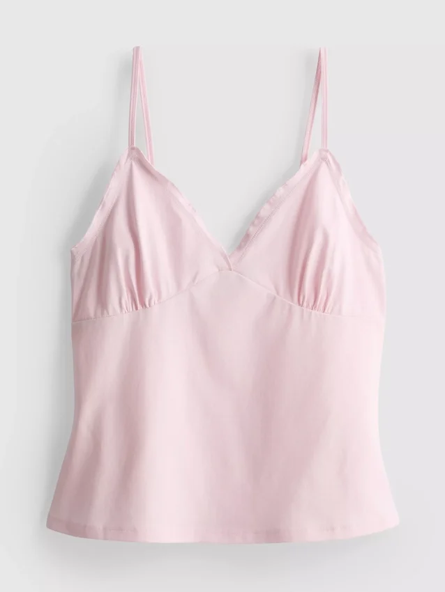 Babydoll-Top mit V-Ausschnitt Babydoll-Top mit V-Ausschnitt