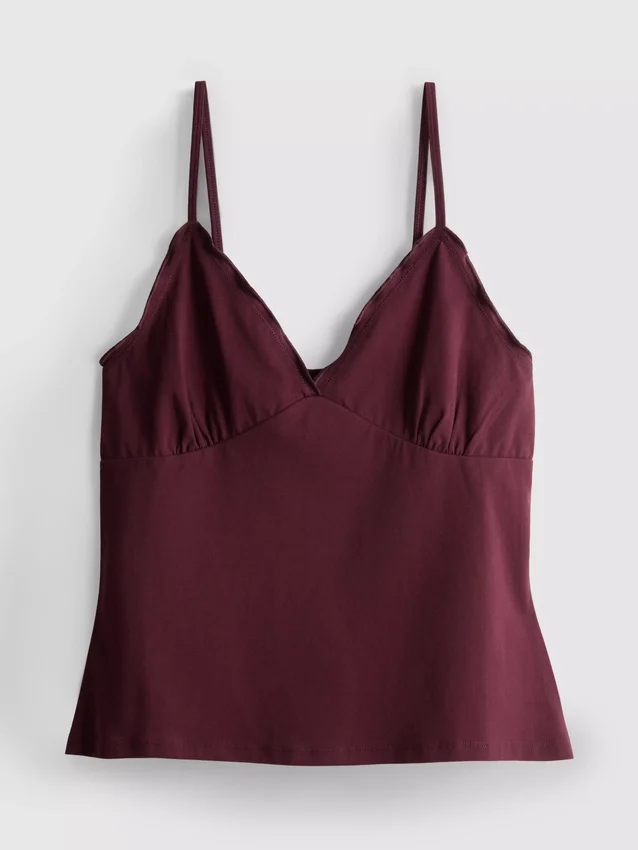 Babydoll-Top mit V-Ausschnitt Babydoll-Top mit V-Ausschnitt