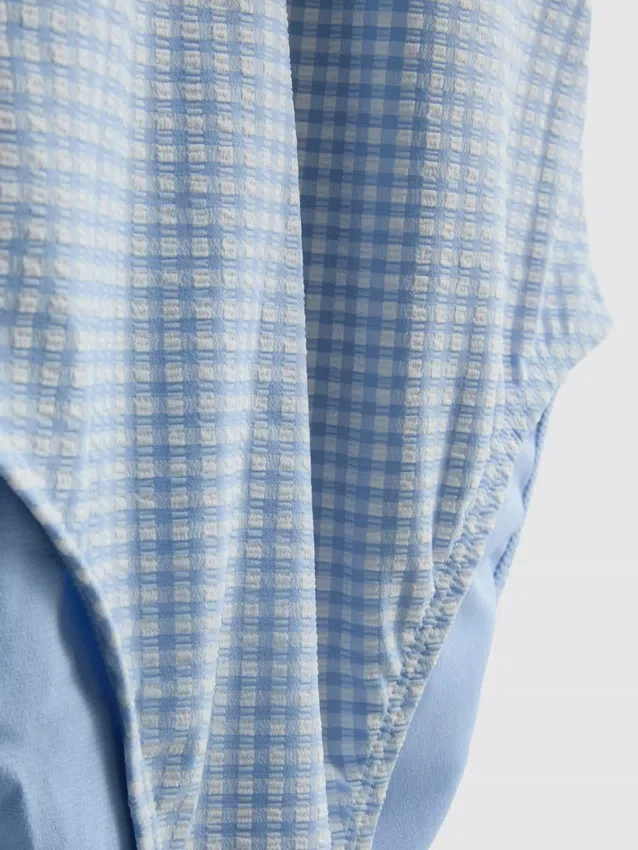 Badeanzug mit Rüschen im Gingham-Muster Badeanzug mit Rüschen im Gingham-Muster