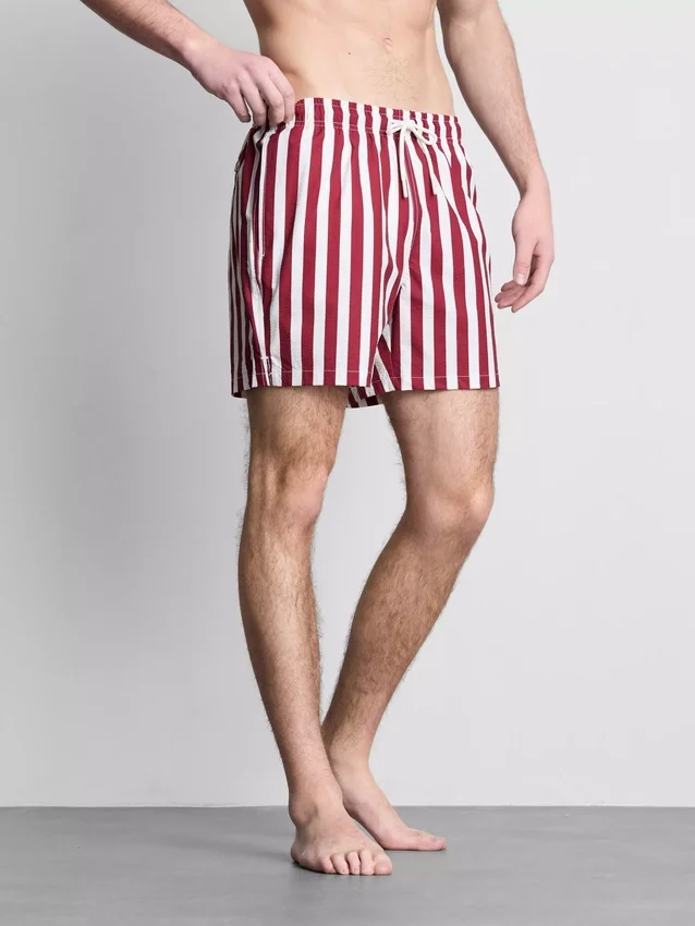 Badeshorts mit Liegestuhl-Streifenmuster Badeshorts mit Liegestuhl-Streifenmuster