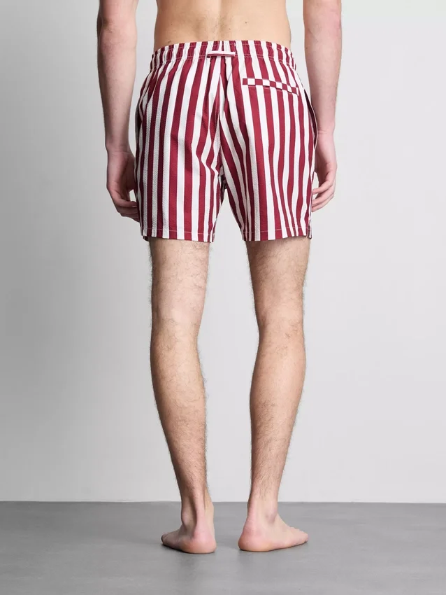 Badeshorts mit Liegestuhl-Streifenmuster Badeshorts mit Liegestuhl-Streifenmuster
