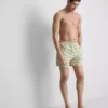 Badeshorts mit Palmen-Strukturmuster Badeshorts mit Palmen-Strukturmuster
