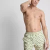 Badeshorts mit Palmen-Strukturmuster Badeshorts mit Palmen-Strukturmuster