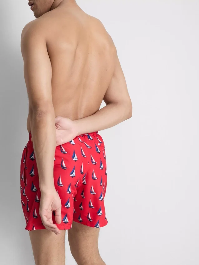 Badeshorts mit Segelboot-Motiv Badeshorts mit Segelboot-Motiv
