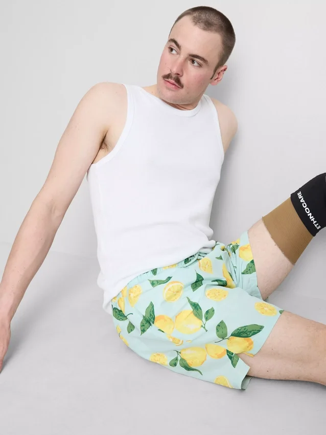 Badeshorts mit Zitronenprint Badeshorts mit Zitronenprint