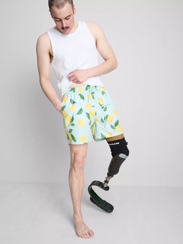 Badeshorts mit Zitronenprint Badeshorts mit Zitronenprint