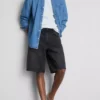 Baggy-Jeans-Shorts mit mittlerer Leibhöhe Baggy-Jeans-Shorts mit mittlerer Leibhöhe