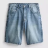 Baggy-Jeans-Shorts mit mittlerer Leibhöhe Baggy-Jeans-Shorts mit mittlerer Leibhöhe