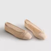 Ballerinas aus Mesh mit eckiger Zehenpartie