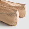 Ballerinas aus Mesh mit eckiger Zehenpartie