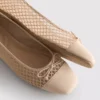 Ballerinas aus Mesh mit eckiger Zehenpartie