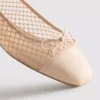 Ballerinas aus Mesh mit eckiger Zehenpartie