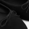 Ballerinas mit Schleife aus Kunstwildleder in weiter Passform
