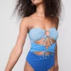 Bandeau-Badeanzug mit Cut-outs Bandeau-Badeanzug mit Cut-outs
