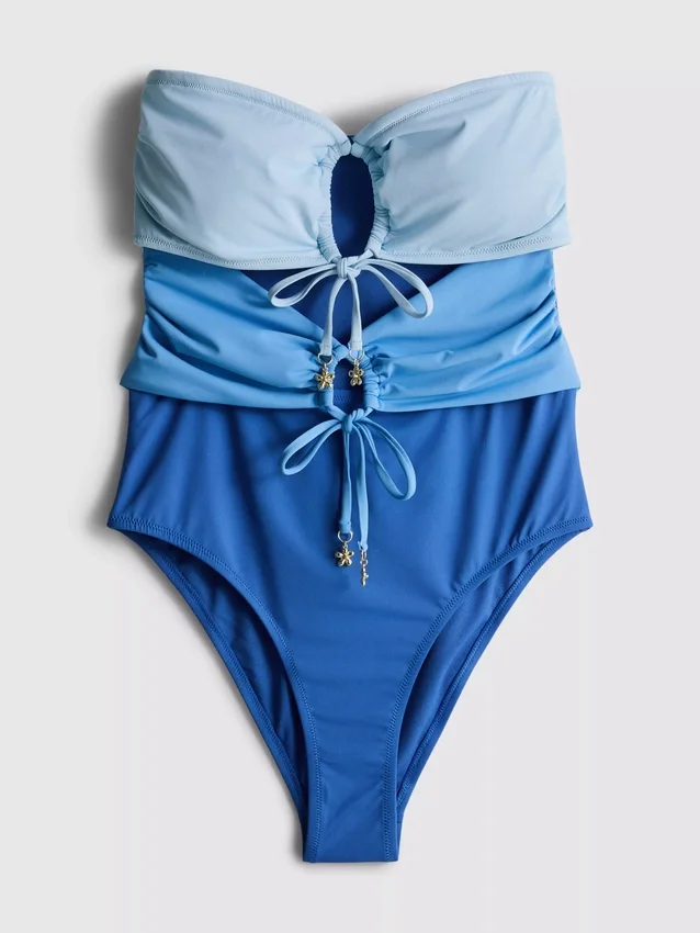 Bandeau-Badeanzug mit Cut-outs Bandeau-Badeanzug mit Cut-outs