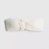 Bandeau-Bikini-Oberteil mit 3D-Blumen Bandeau-Bikini-Oberteil mit 3D-Blumen