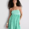 Bandeau-Mini-Kleid aus Baumwoll-Gingham Bandeau-Mini-Kleid aus Baumwoll-Gingham