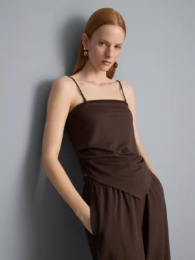 Bandeau-Top mit Hanky-Saum