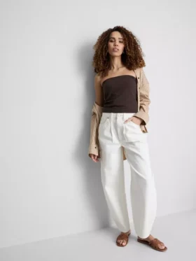 Bandeau-Top mit hohem Baumwollanteil