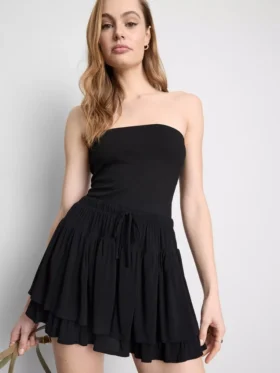 Bandeau-Top mit hohem Baumwollanteil