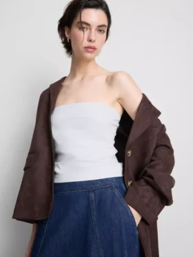 Bandeau-Top mit hohem Baumwollanteil