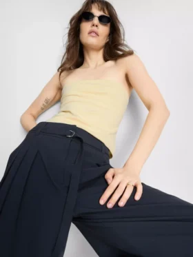 Bandeau-Top mit hohem Baumwollanteil