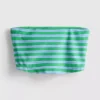 Bandeau-Top mit Streifenmuster aus baumwollreichem Material Bandeau-Top mit Streifenmuster aus baumwollreichem Material