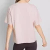 Bauchiges Baumwoll-T-Shirt mit Rundhalsausschnitt Bauchiges Baumwoll-T-Shirt mit Rundhalsausschnitt
