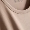 Bauchiges Baumwoll-T-Shirt mit Rundhalsausschnitt Bauchiges Baumwoll-T-Shirt mit Rundhalsausschnitt