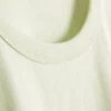 Bauchiges Baumwoll-T-Shirt mit Rundhalsausschnitt Bauchiges Baumwoll-T-Shirt mit Rundhalsausschnitt