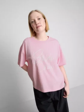 Baumwoll-Braut-T-Shirt mit Rundhalsausschnitt