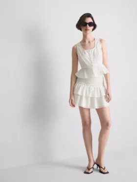 Baumwoll-Cami-Top im verkürzten Schnitt mit Cutwork-Design