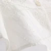 Baumwoll-Cami-Top im verkürzten Schnitt mit Cutwork-Design Baumwoll-Cami-Top im verkürzten Schnitt mit Cutwork-Design