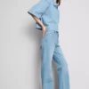 Baumwoll-Denim-Jeans mit geradem Bein Baumwoll-Denim-Jeans mit geradem Bein